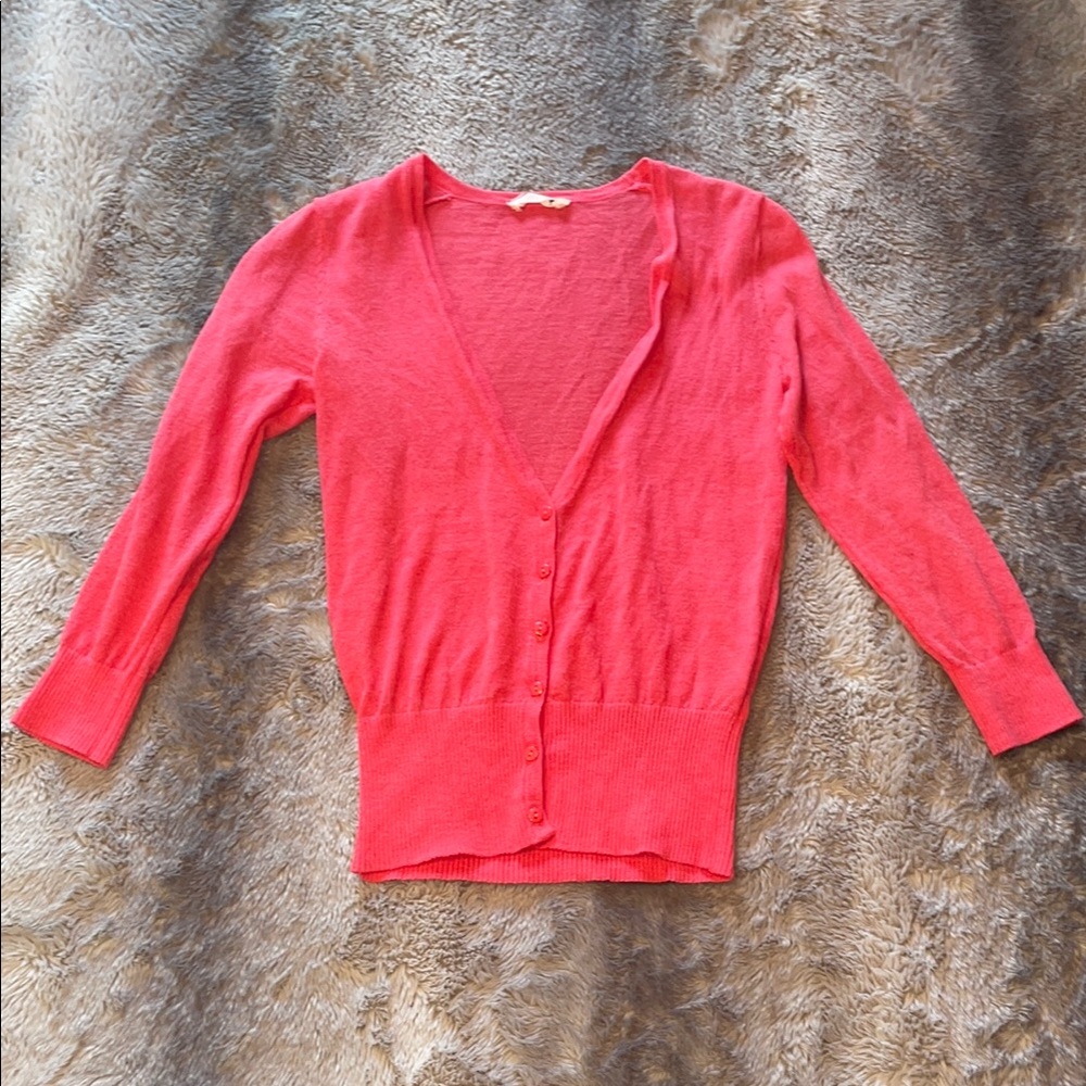 Women's Coral Button-Up Cardigan 🪸